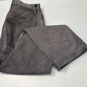 Agolde Faded Black Denim Straight Leg